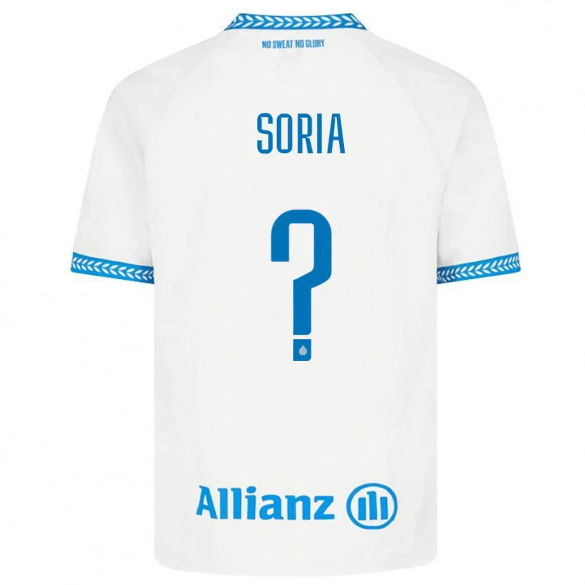 Danxen Niño Camiseta Matteo Soria #0 Azul Blanco 2ª Equipación 2025/26 La Camisa México