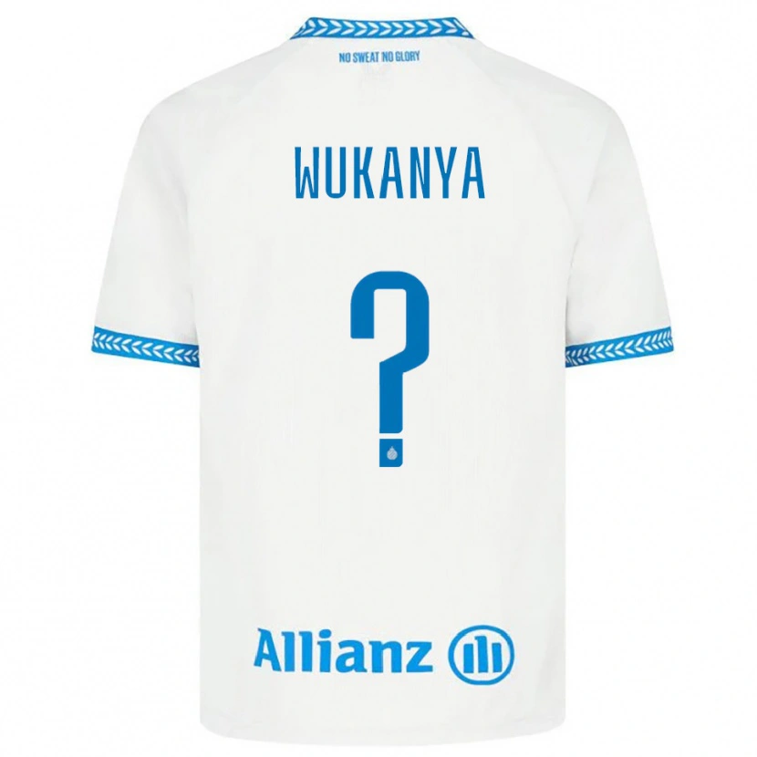 Danxen Niño Camiseta Stéphane Wukanya #0 Azul Blanco 2ª Equipación 2025/26 La Camisa México