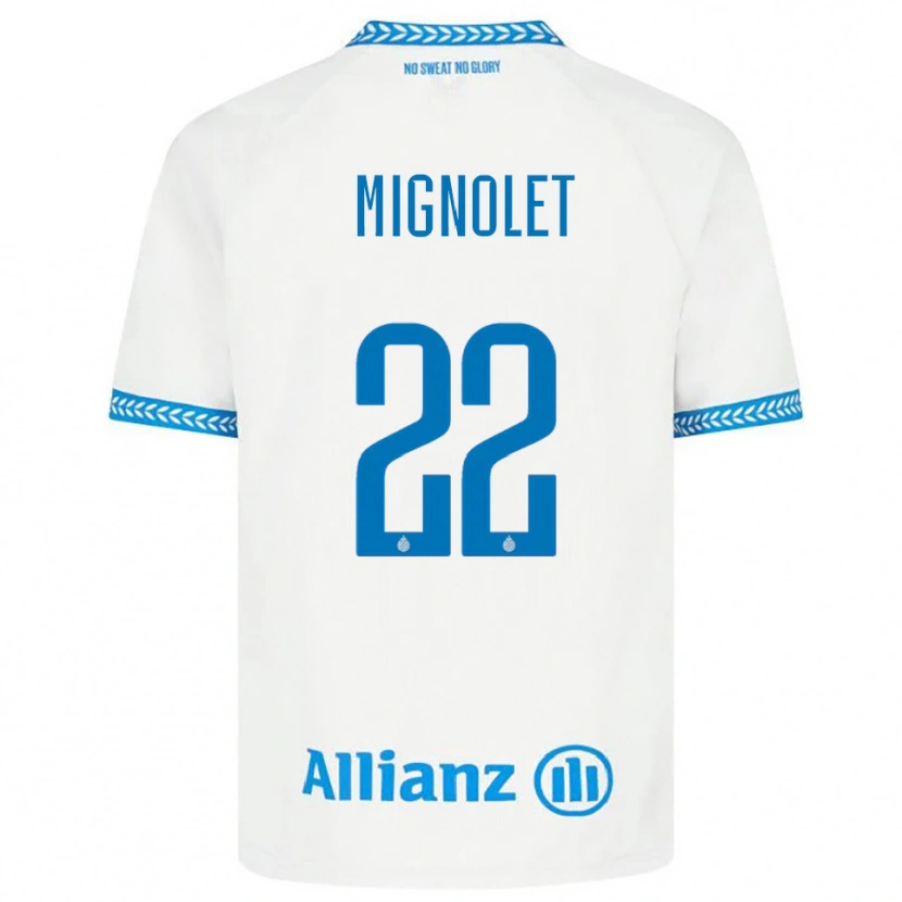 Danxen Niño Camiseta Simon Mignolet #22 Azul Blanco 2ª Equipación 2025/26 La Camisa México