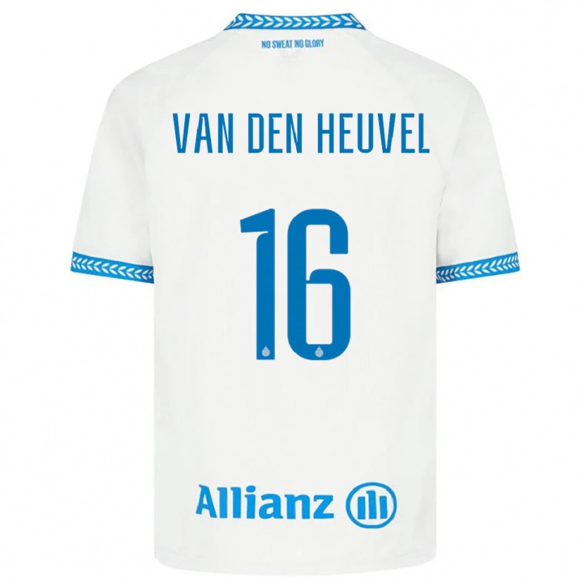 Danxen Niño Camiseta Dani Van Den Heuvel #16 Azul Blanco 2ª Equipación 2025/26 La Camisa México