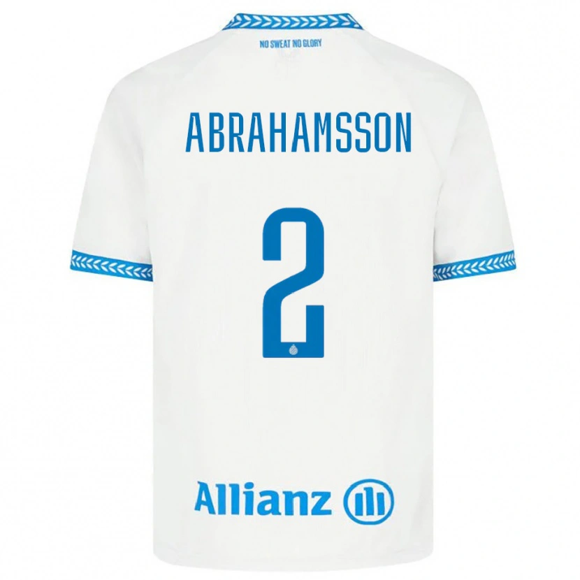 Danxen Niño Camiseta Sejde Abrahamsson #2 Azul Blanco 2ª Equipación 2025/26 La Camisa México