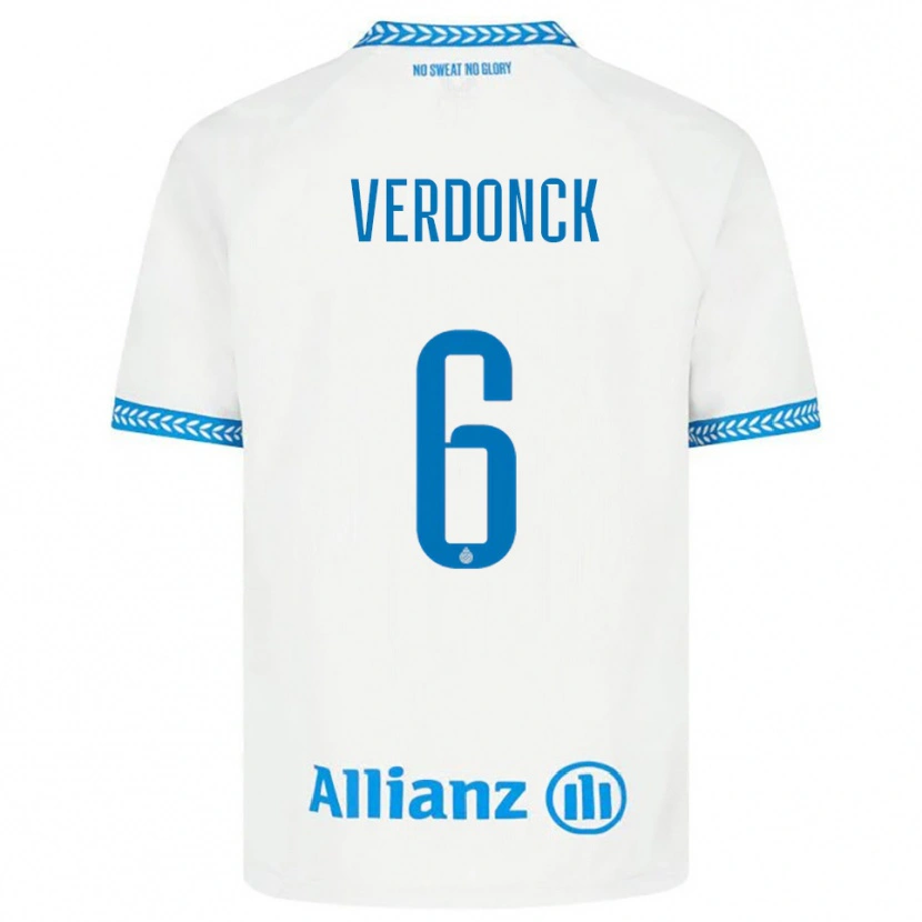 Danxen Niño Camiseta Saar Verdonck #6 Azul Blanco 2ª Equipación 2025/26 La Camisa México