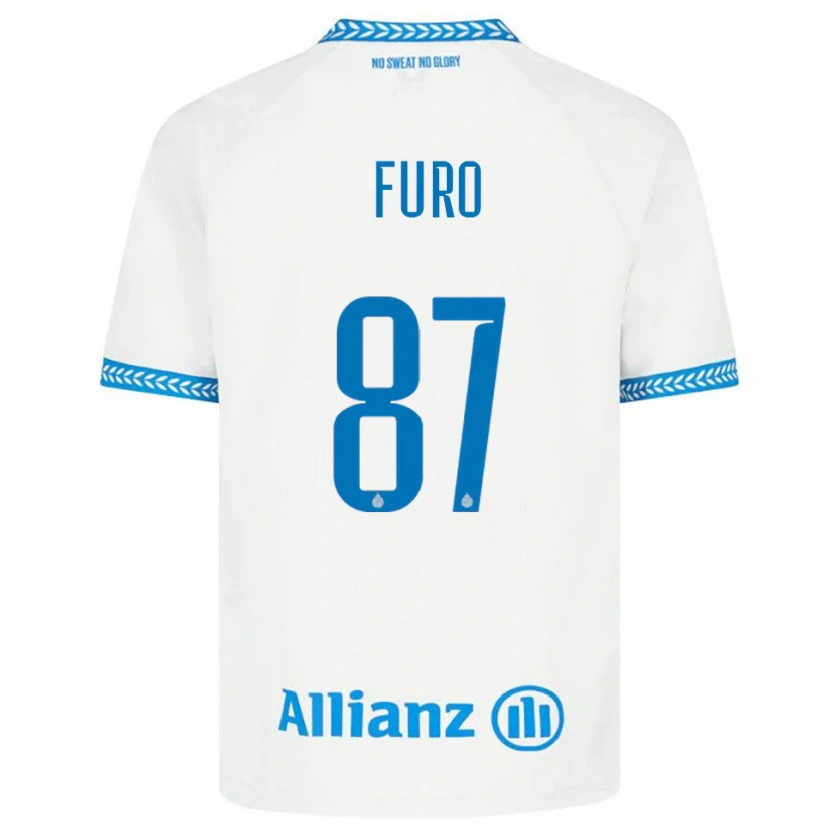 Danxen Niño Camiseta Kaye Furo #87 Azul Blanco 2ª Equipación 2025/26 La Camisa México