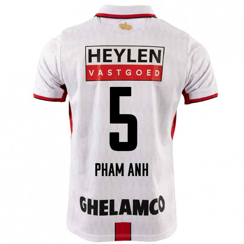 Danxen Niño Camiseta Khoi Pham Anh #5 Blanco Rojo 2ª Equipación 2025/26 La Camisa México