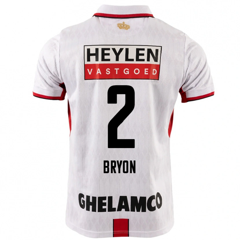 Danxen Niño Camiseta Robbe Bryon #2 Blanco Rojo 2ª Equipación 2025/26 La Camisa México