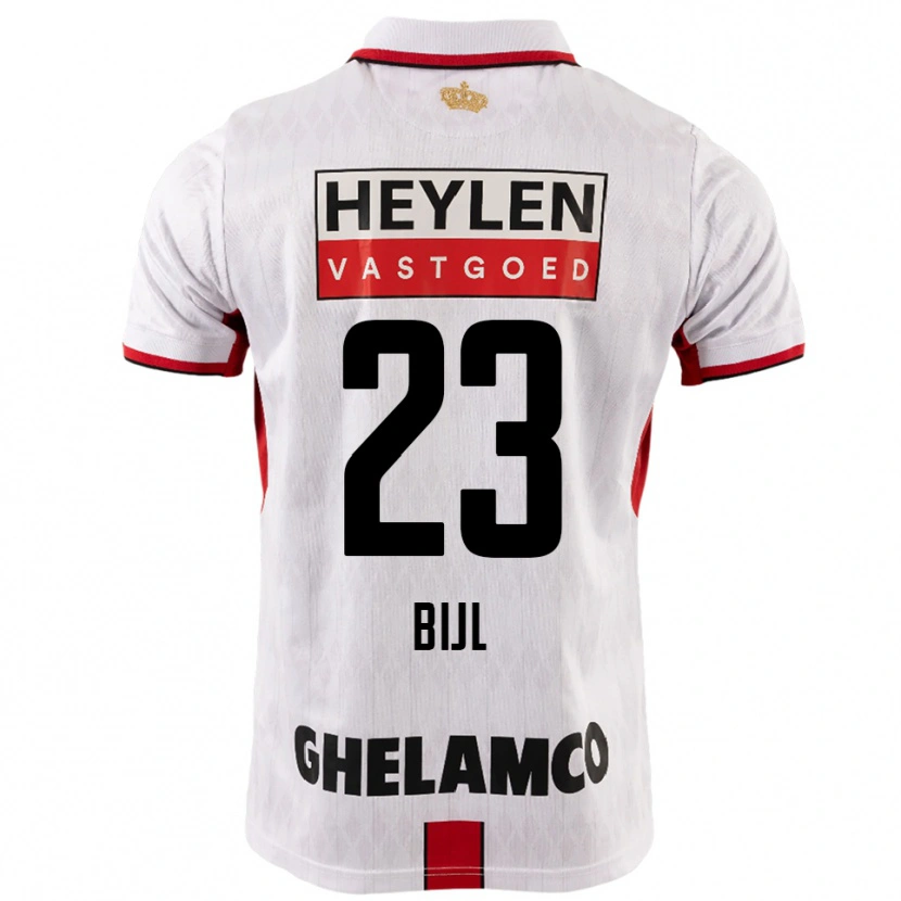 Danxen Niño Camiseta Glenn Bijl #23 Blanco Rojo 2ª Equipación 2025/26 La Camisa México