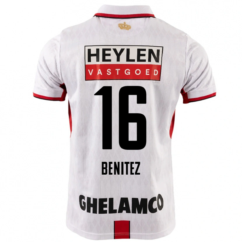 Danxen Niño Camiseta Mauricio Benítez #16 Blanco Rojo 2ª Equipación 2025/26 La Camisa México