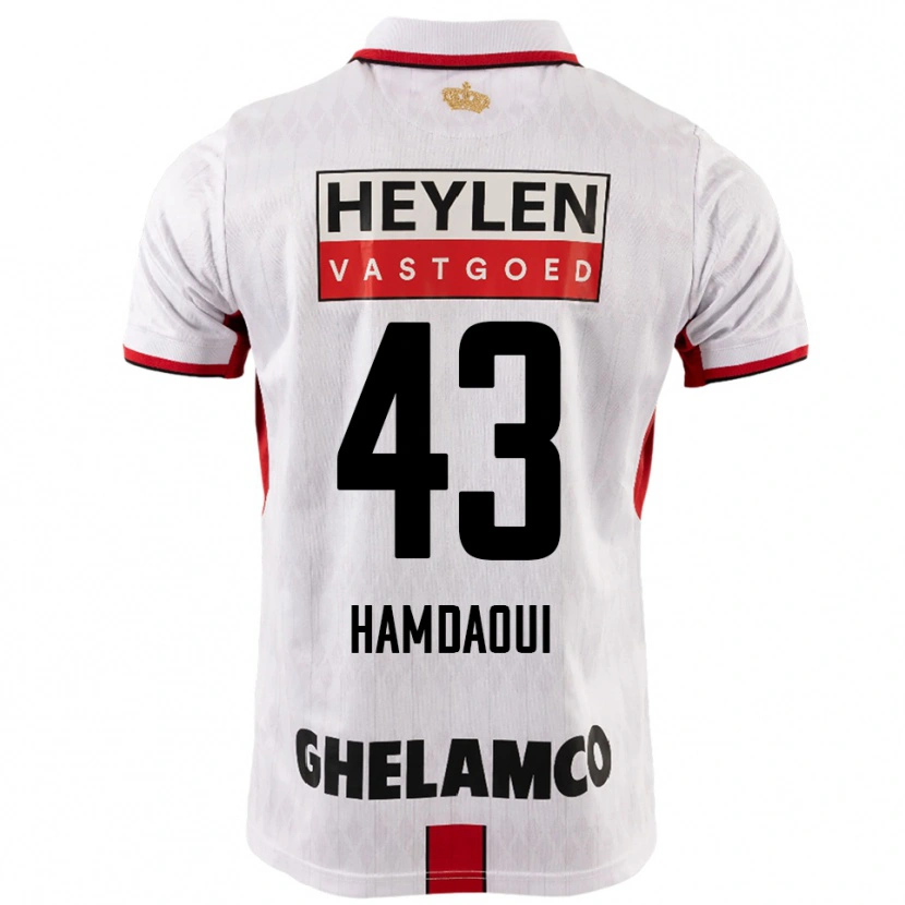 Danxen Niño Camiseta Youssef Hamdaoui #43 Blanco Rojo 2ª Equipación 2025/26 La Camisa México
