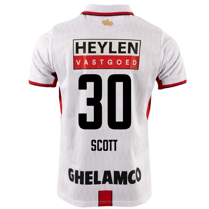 Danxen Niño Camiseta Christopher Scott #30 Blanco Rojo 2ª Equipación 2025/26 La Camisa México