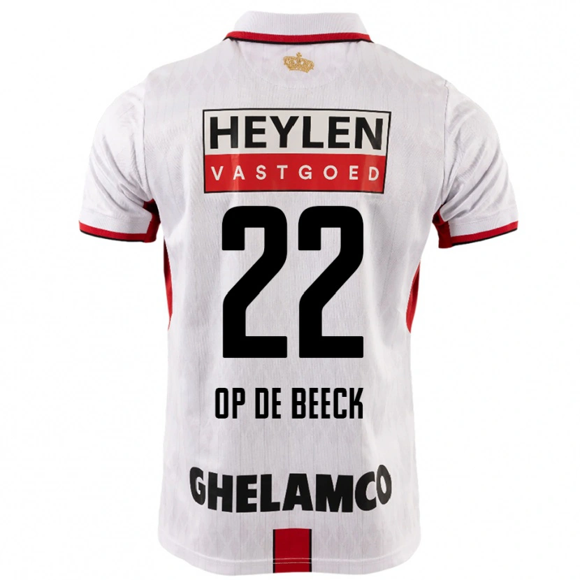 Danxen Niño Camiseta Gregg Op De Beeck #22 Blanco Rojo 2ª Equipación 2025/26 La Camisa México