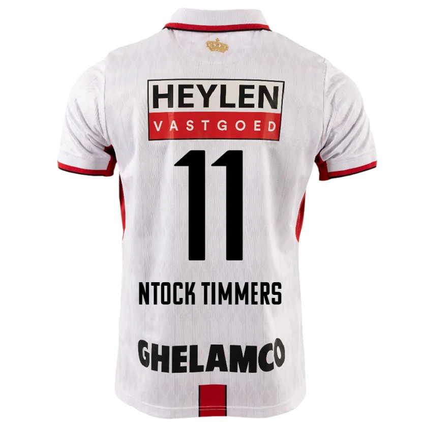 Danxen Niño Camiseta Kurtis Ntock Timmers #11 Blanco Rojo 2ª Equipación 2025/26 La Camisa México