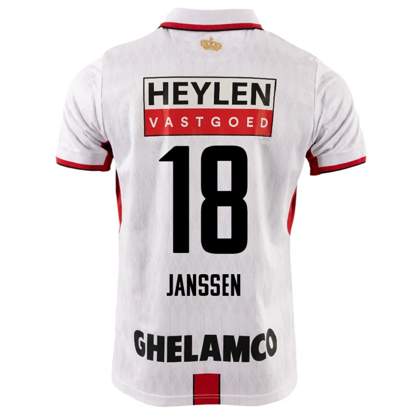 Danxen Niño Camiseta Vincent Janssen #18 Blanco Rojo 2ª Equipación 2025/26 La Camisa México