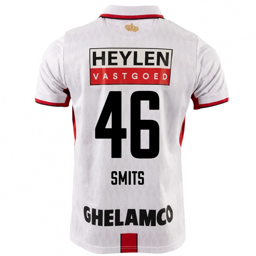 Danxen Niño Camiseta Milan Smits #46 Blanco Rojo 2ª Equipación 2025/26 La Camisa México