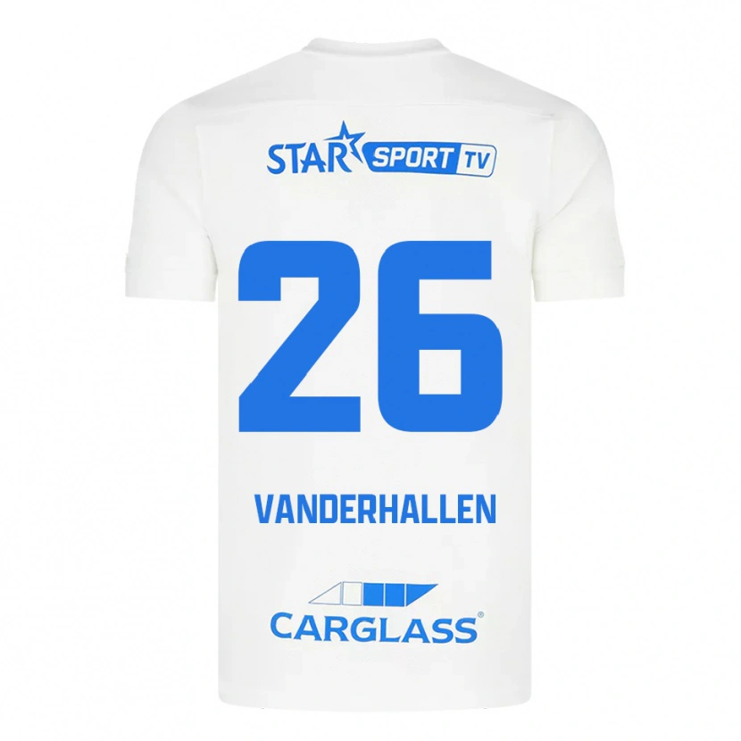Danxen Niño Camiseta Yari Vanderhallen #26 Blanco Azul 2ª Equipación 2025/26 La Camisa México
