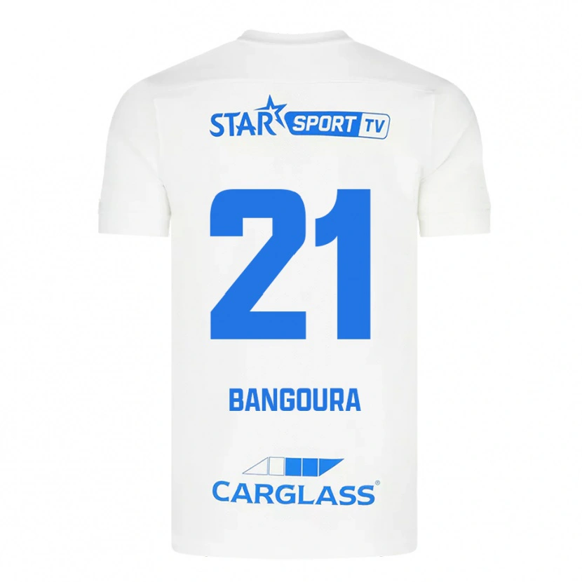 Danxen Niño Camiseta Ibrahima Sory Bangoura #21 Blanco Azul 2ª Equipación 2025/26 La Camisa México
