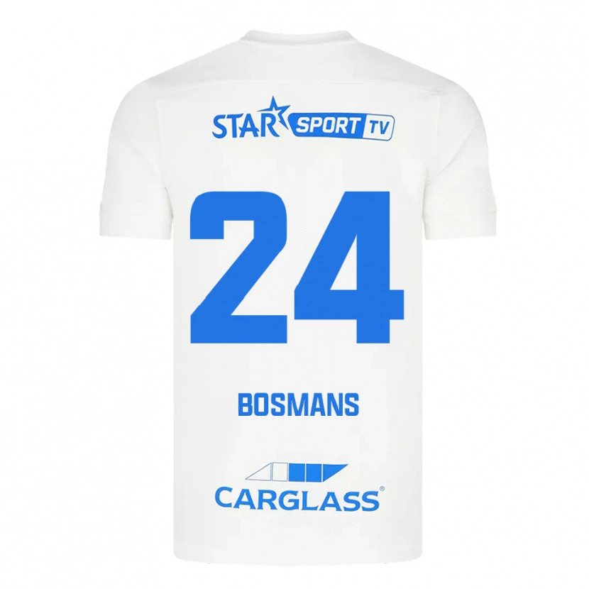 Danxen Niño Camiseta Pia Bosmans #24 Blanco Azul 2ª Equipación 2025/26 La Camisa México