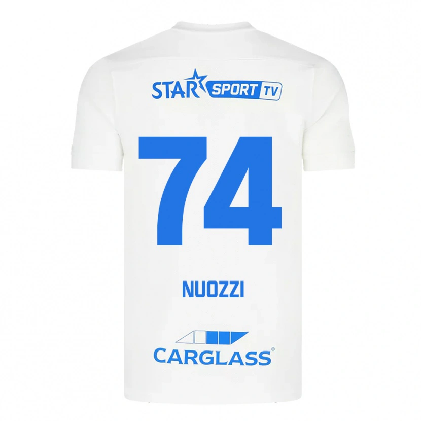 Danxen Niño Camiseta Cédric Nuozzi #74 Blanco Azul 2ª Equipación 2025/26 La Camisa México
