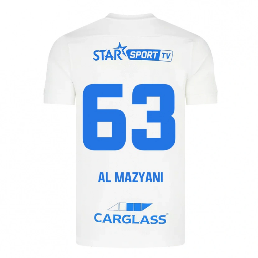 Danxen Niño Camiseta Faissal Al Mazyani #63 Blanco Azul 2ª Equipación 2025/26 La Camisa México