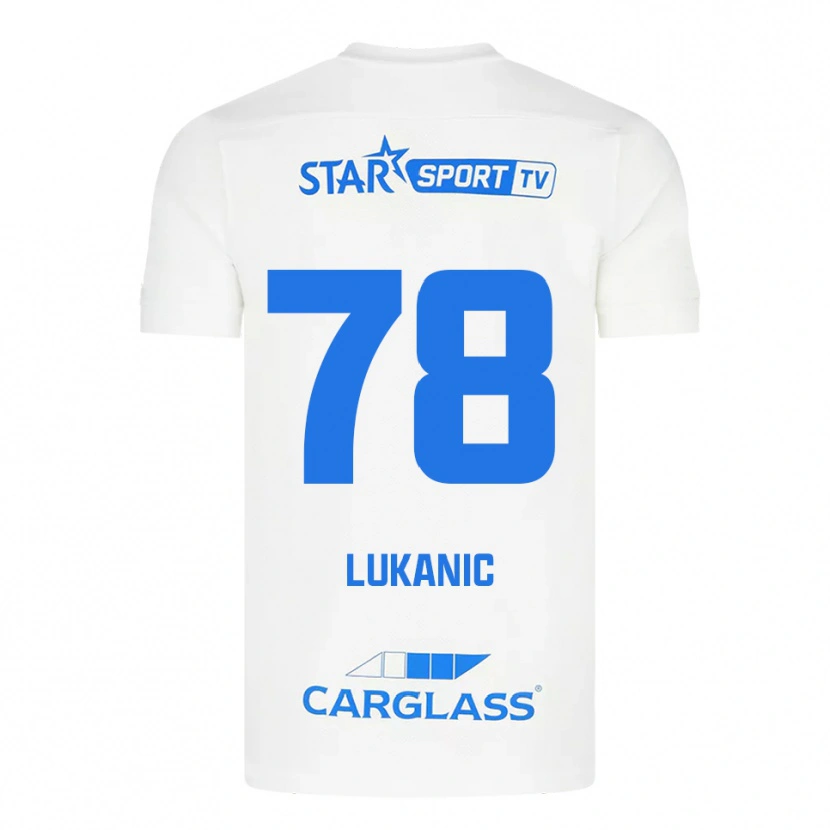 Danxen Niño Camiseta Luka Lukanic #78 Blanco Azul 2ª Equipación 2025/26 La Camisa México