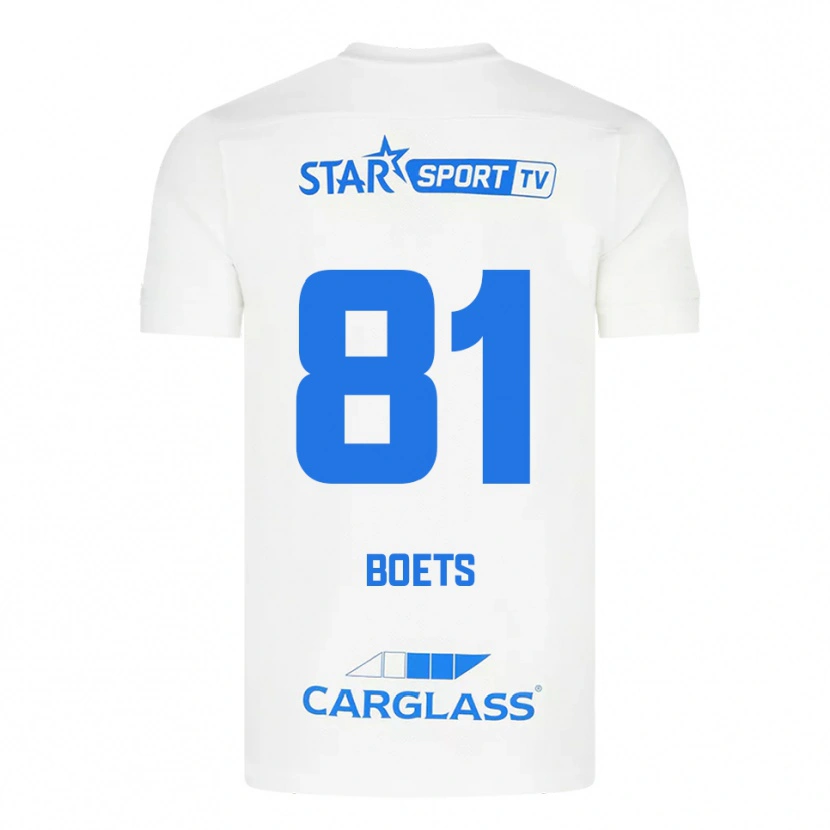 Danxen Niño Camiseta Keo Boets #81 Blanco Azul 2ª Equipación 2025/26 La Camisa México