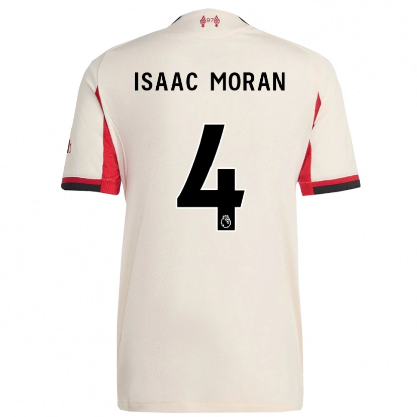 Danxen Niño Camiseta Isaac Moran #4 Blanco Negro 2ª Equipación 2025/26 La Camisa México