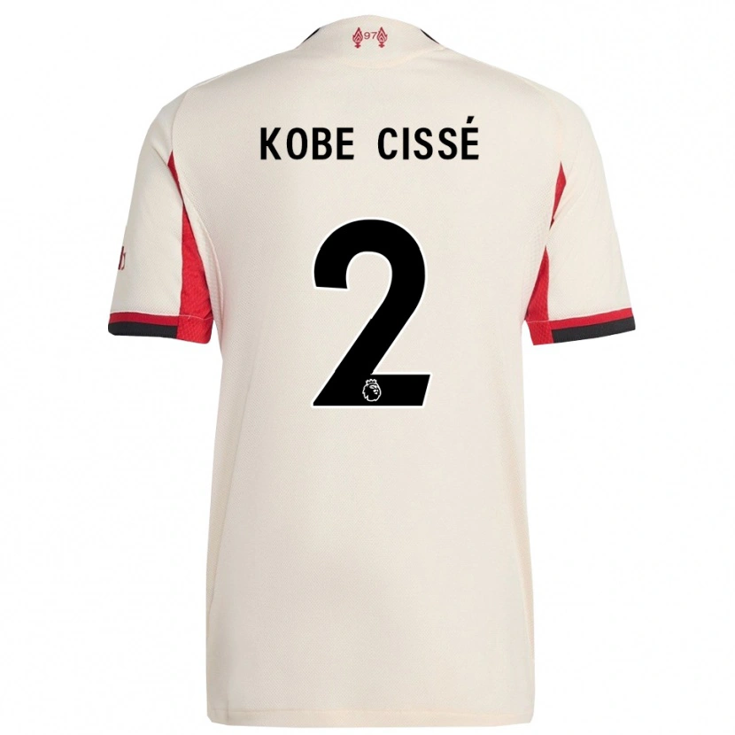 Danxen Niño Camiseta Prince Kobe Cissé #2 Blanco Negro 2ª Equipación 2025/26 La Camisa México