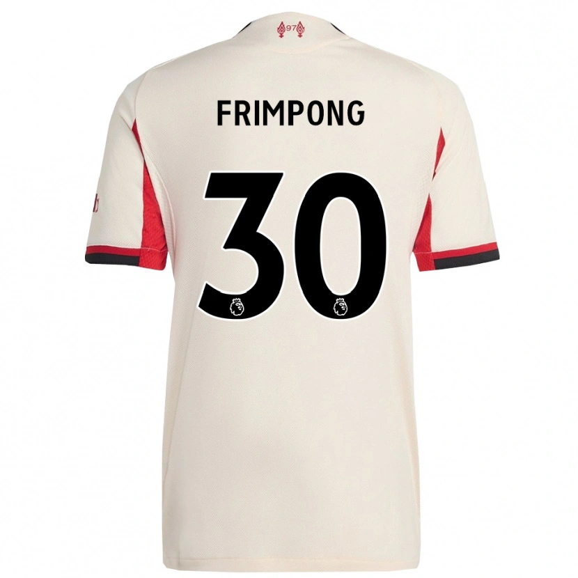Danxen Niño Camiseta Jeremie Frimpong #30 Blanco Negro 2ª Equipación 2025/26 La Camisa México