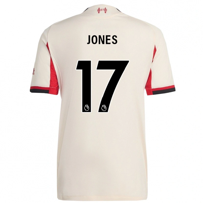 Danxen Niño Camiseta Curtis Jones #17 Blanco Negro 2ª Equipación 2025/26 La Camisa México
