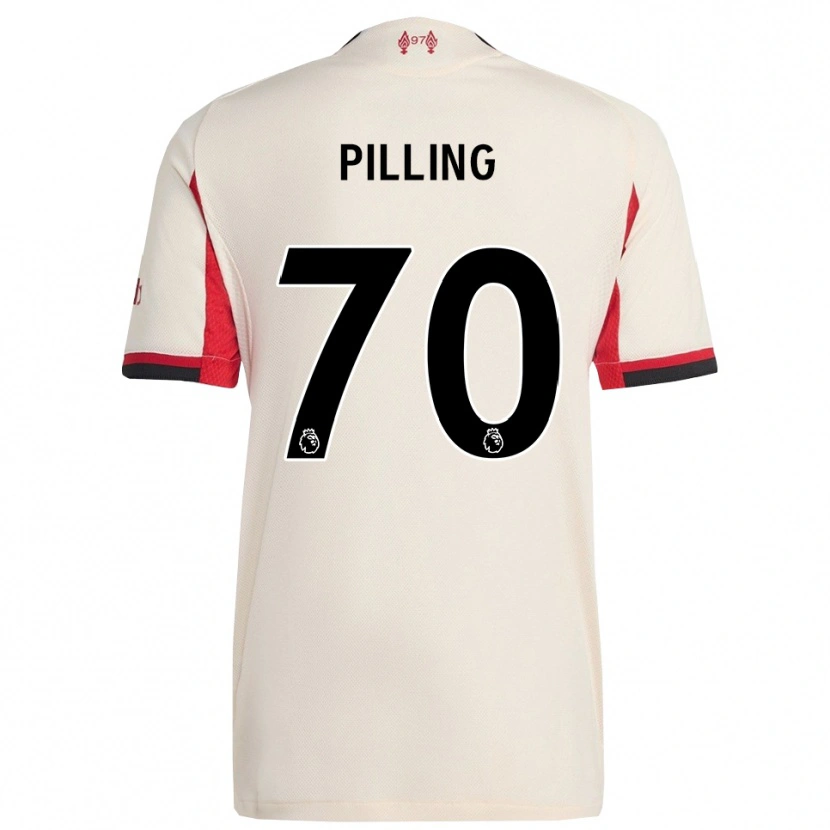 Danxen Niño Camiseta Tommy Pilling #70 Blanco Negro 2ª Equipación 2025/26 La Camisa México