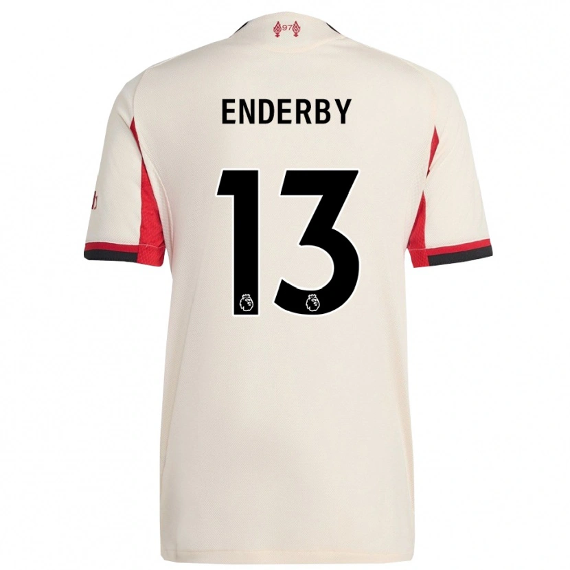 Danxen Niño Camiseta Mia Enderby #13 Blanco Negro 2ª Equipación 2025/26 La Camisa México
