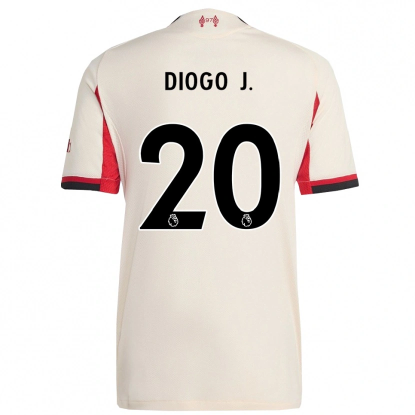 Danxen Niño Camiseta Diogo Jota #20 Blanco Negro 2ª Equipación 2025/26 La Camisa México