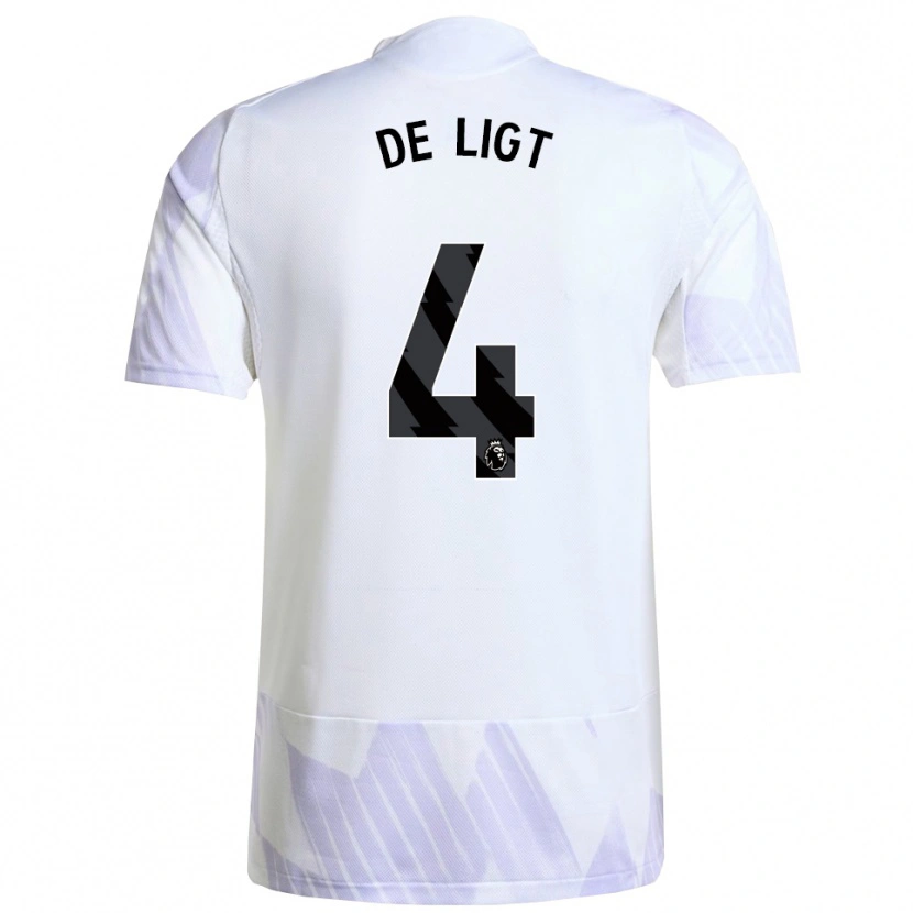 Danxen Niño Camiseta Matthijs De Ligt #4 Blanco Púrpura Púrpura 2ª Equipación 2025/26 La Camisa México