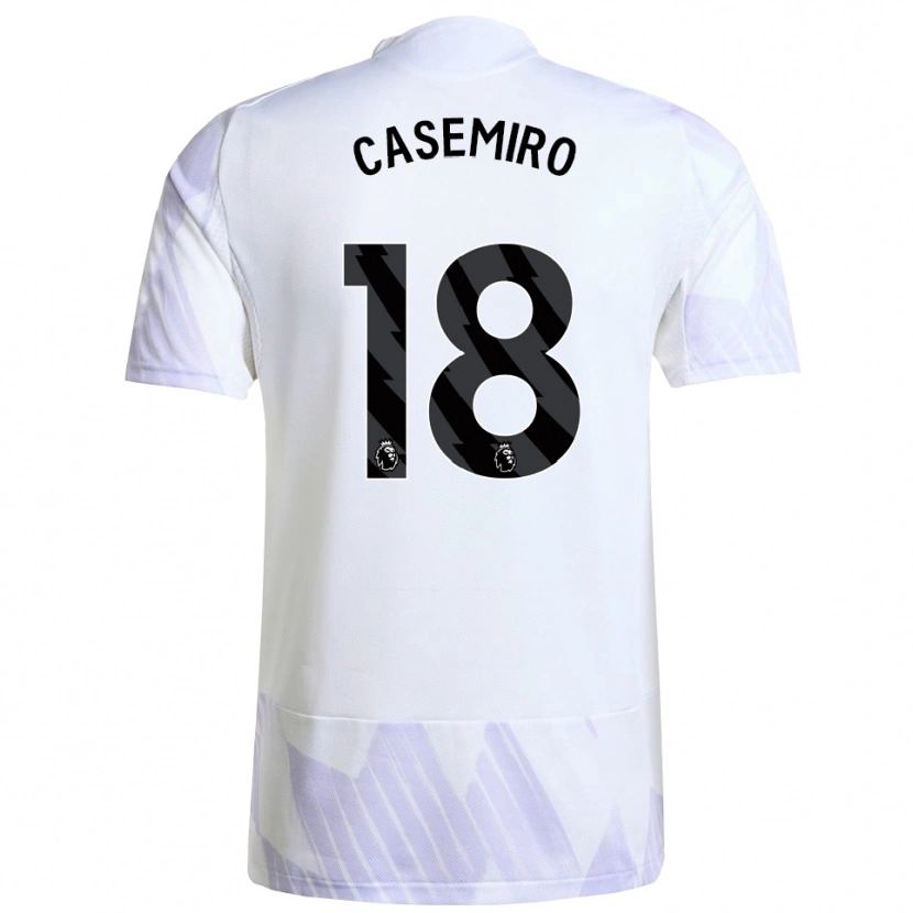 Danxen Niño Camiseta Casemiro #18 Blanco Púrpura Púrpura 2ª Equipación 2025/26 La Camisa México