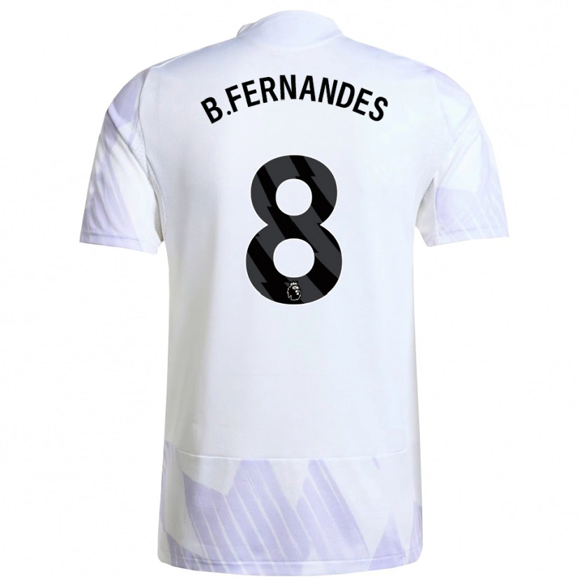 Danxen Niño Camiseta Bruno Fernandes #8 Blanco Púrpura Púrpura 2ª Equipación 2025/26 La Camisa México
