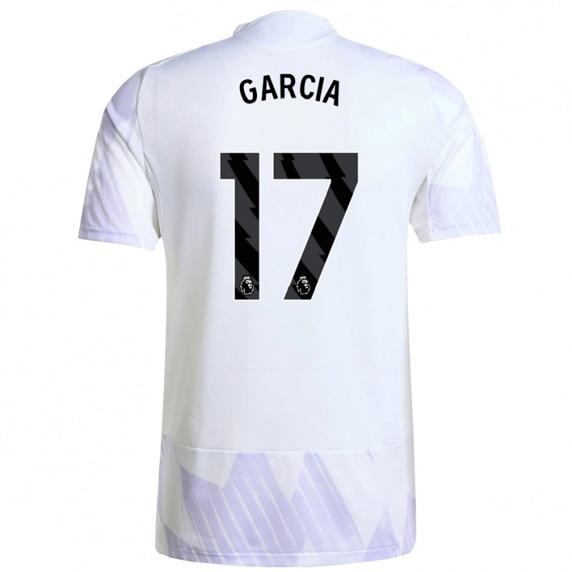 Danxen Niño Camiseta Lucia Garcia #17 Blanco Púrpura Púrpura 2ª Equipación 2025/26 La Camisa México