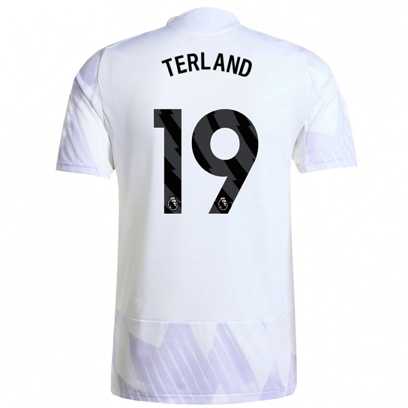 Danxen Niño Camiseta Elisabeth Terland #19 Blanco Púrpura Púrpura 2ª Equipación 2025/26 La Camisa México