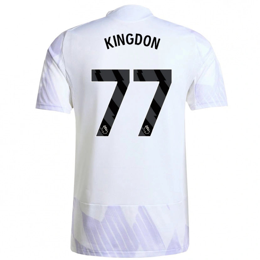 Danxen Niño Camiseta Jack Kingdon #77 Blanco Púrpura Púrpura 2ª Equipación 2025/26 La Camisa México
