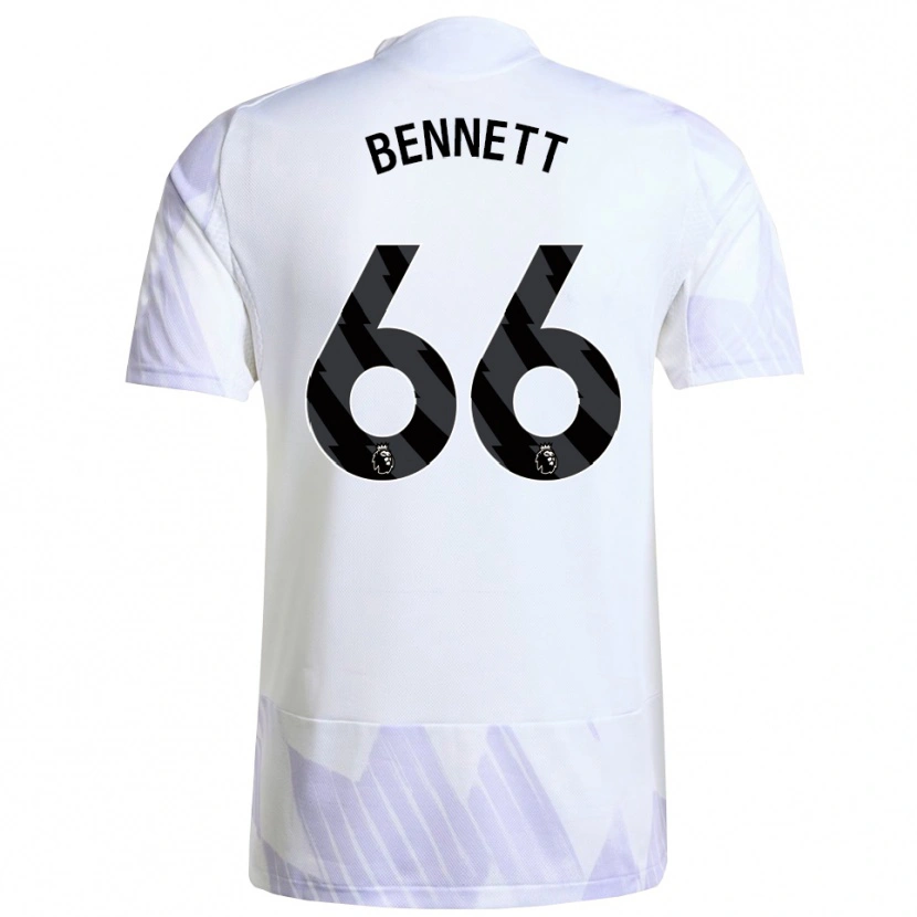 Danxen Niño Camiseta Rhys Bennett #66 Blanco Púrpura Púrpura 2ª Equipación 2025/26 La Camisa México