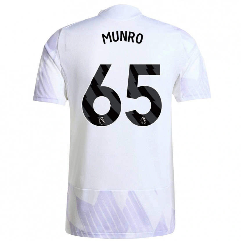 Danxen Niño Camiseta Reece Munro #65 Blanco Púrpura Púrpura 2ª Equipación 2025/26 La Camisa México