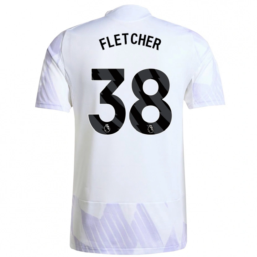 Danxen Niño Camiseta Jack Fletcher #38 Blanco Púrpura Púrpura 2ª Equipación 2025/26 La Camisa México