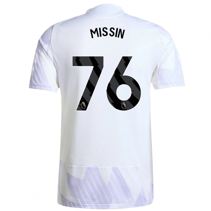 Danxen Niño Camiseta Ashton Missin #76 Blanco Púrpura Púrpura 2ª Equipación 2025/26 La Camisa México