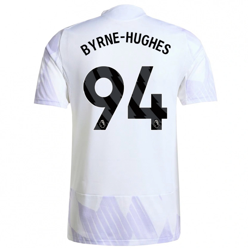 Danxen Niño Camiseta Cameron Byrne-Hughes #94 Blanco Púrpura Púrpura 2ª Equipación 2025/26 La Camisa México