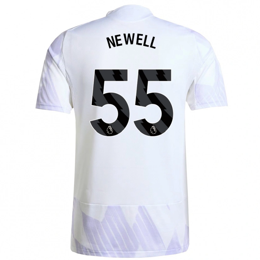 Danxen Niño Camiseta Lucy Newell #55 Blanco Púrpura Púrpura 2ª Equipación 2025/26 La Camisa México