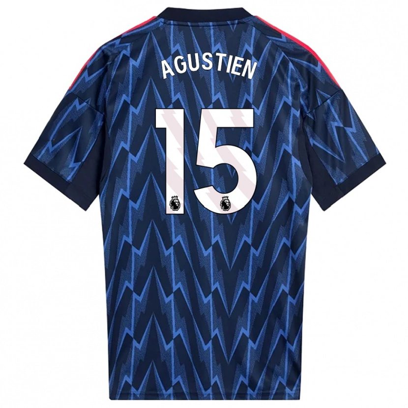 Danxen Niño Camiseta Demiane Agustien #15 Marino Rojo 2ª Equipación 2025/26 La Camisa México