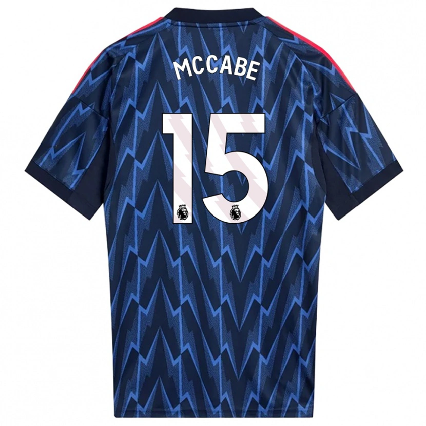 Danxen Niño Camiseta Katie Mccabe #15 Marino Rojo 2ª Equipación 2025/26 La Camisa México