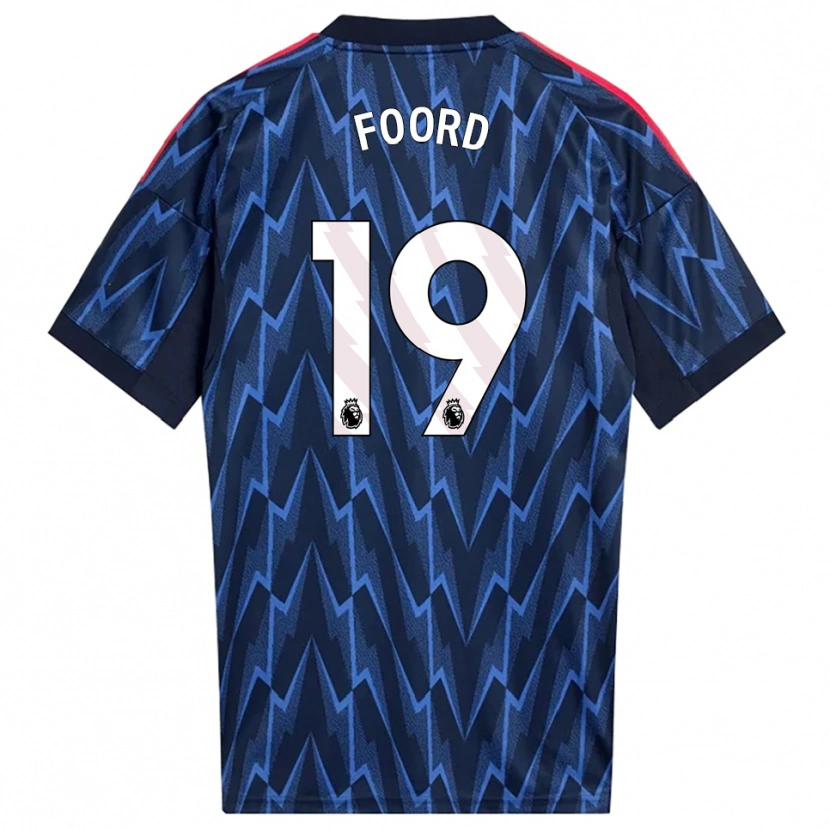 Danxen Niño Camiseta Caitlin Foord #19 Marino Rojo 2ª Equipación 2025/26 La Camisa México