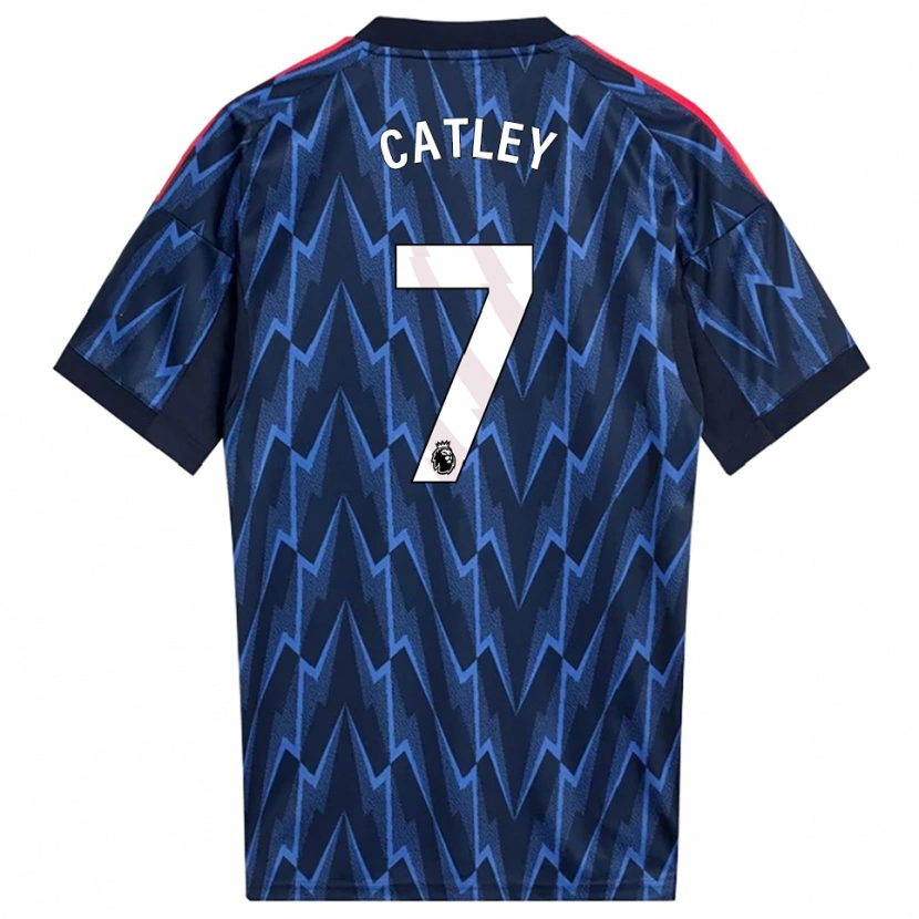 Danxen Niño Camiseta Steph Catley #7 Marino Rojo 2ª Equipación 2025/26 La Camisa México