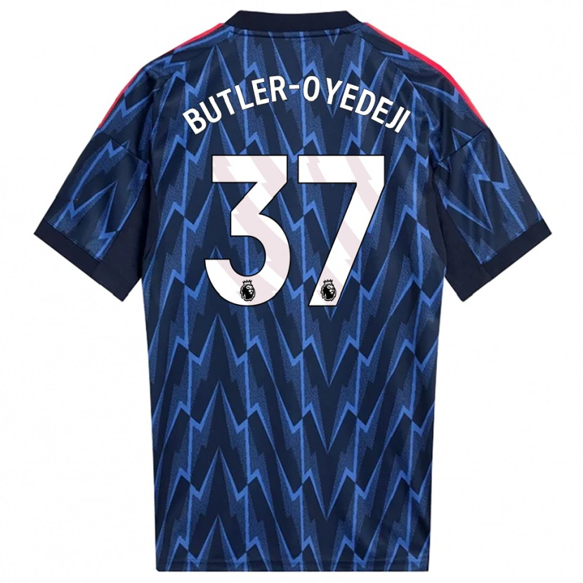 Danxen Niño Camiseta Nathan Butler-Oyedeji #37 Marino Rojo 2ª Equipación 2025/26 La Camisa México