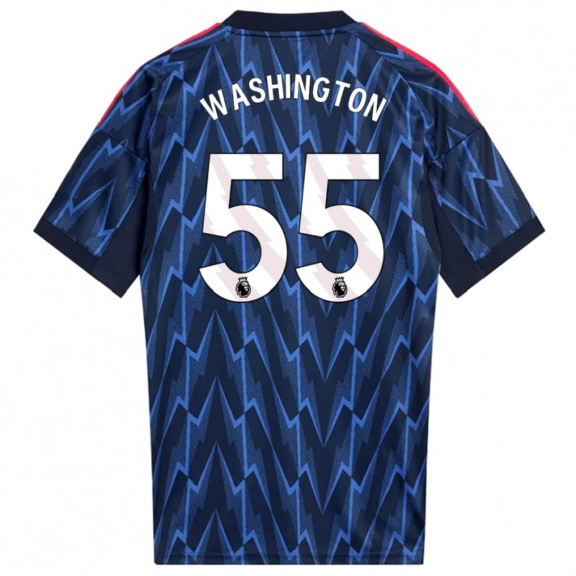 Danxen Niño Camiseta Marcell Washington #55 Marino Rojo 2ª Equipación 2025/26 La Camisa México