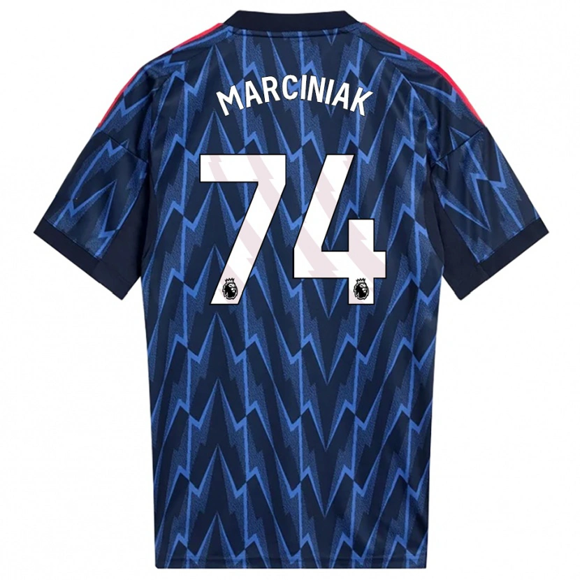 Danxen Niño Camiseta Alex Marciniak #74 Marino Rojo 2ª Equipación 2025/26 La Camisa México